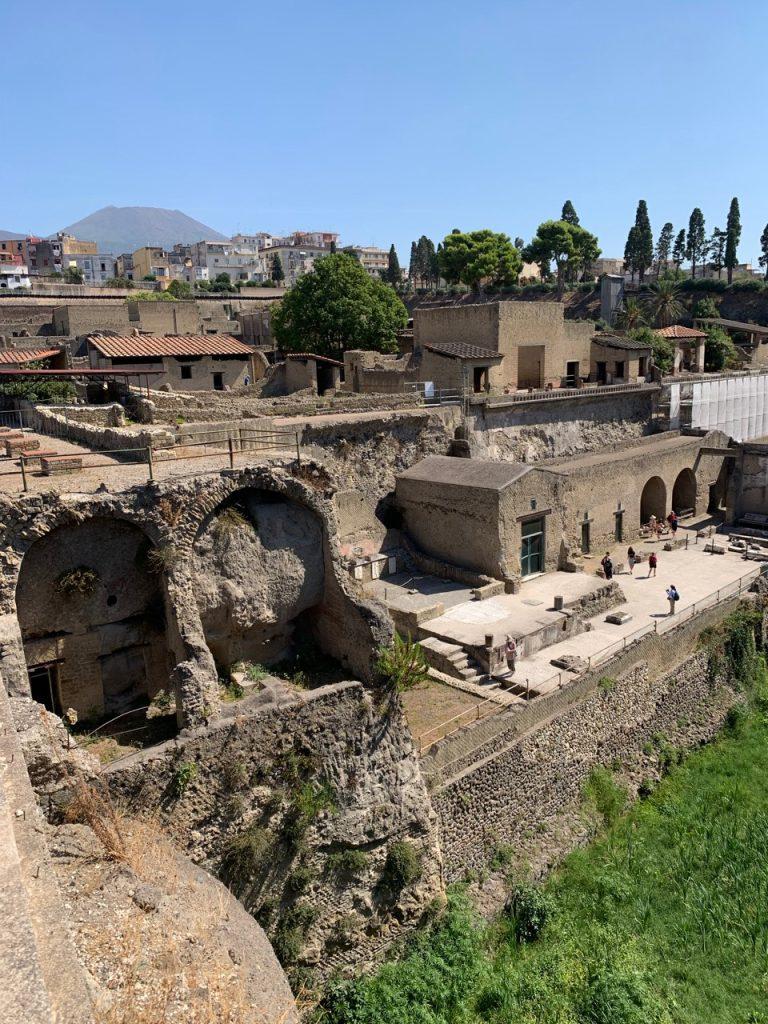 Herculaneum docks. The water level came up to here at the time of the volcanic eruption