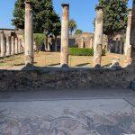 Mosaic floor and inner courtyard in Herculaneum, Italy