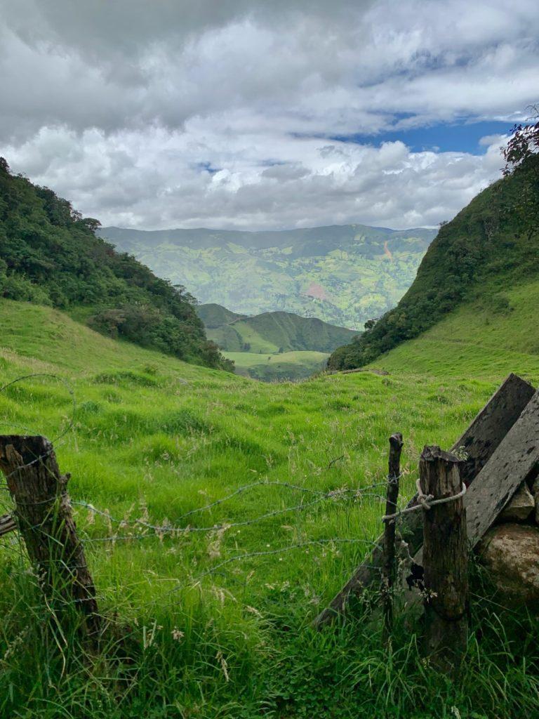 view on the hike to the 2nd Cascada (waterfall), near Giron, Ecuador