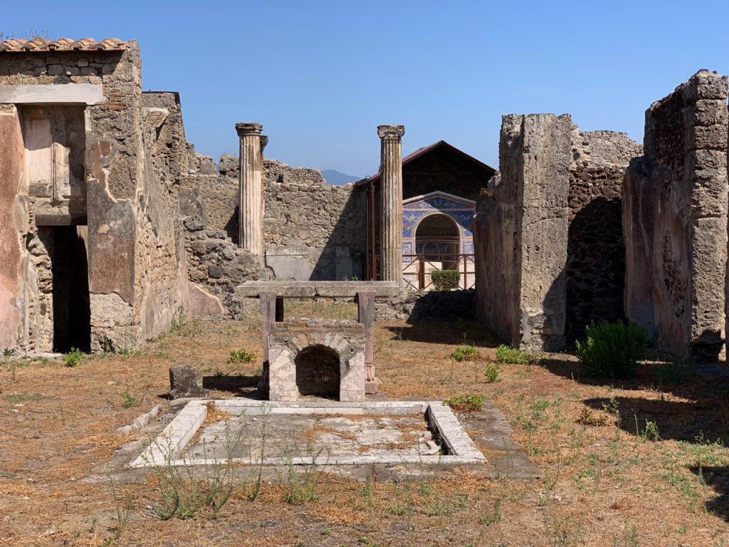 Courtyard from a Pompeii home, Italy
