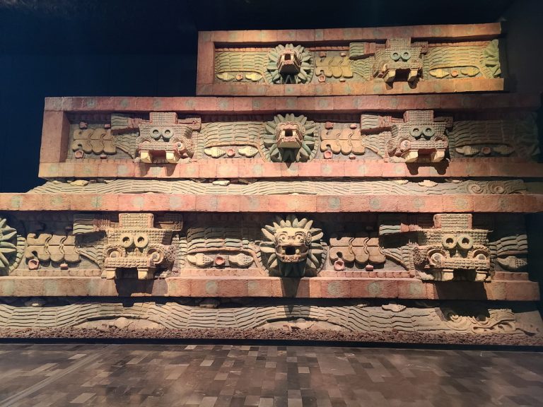Part of a wall in Mexico City's Museum of Anthropology
