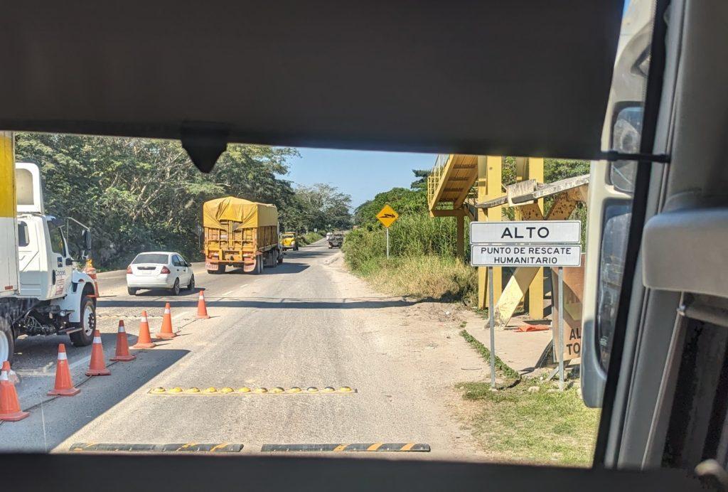 Roadside stop to check for people smugglers