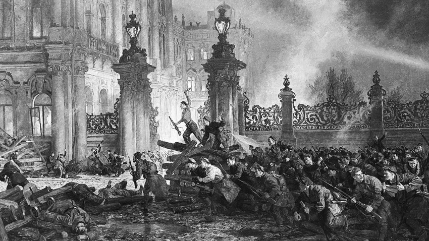 Storming of the Winter Palace 1917 - Image credit: https://www.rbth.com/history/326603-100-years-ago-winter-palace