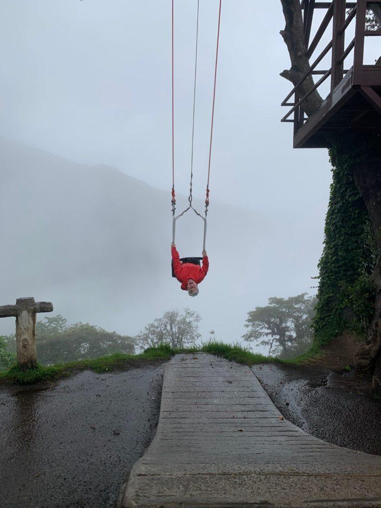 Tema Frank swinging at high altitude in Ecuador