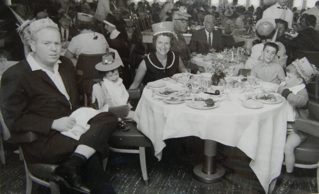 Frank Family on a ship to Sweden in 1963