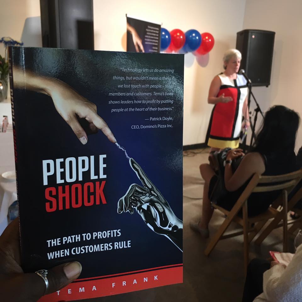 PeopleShock: The Path to Profits When Customers Rule, 2016 book launch party. Tema speaking in the background. Photo by Funmi Omotade-Tan