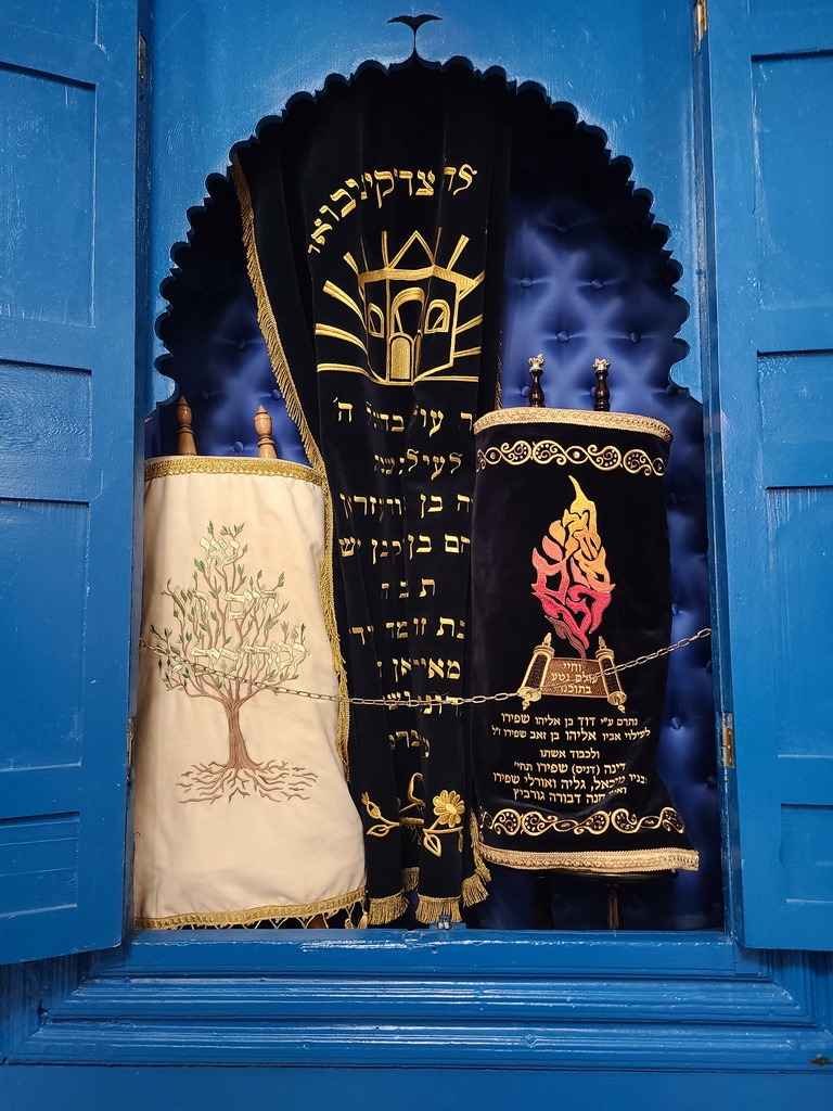 Torah scrolls