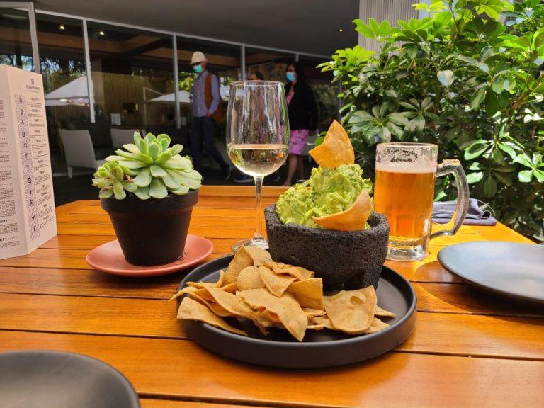 fresh-made guacamole at the restaurant in Mexico City's National Anthropology Museum