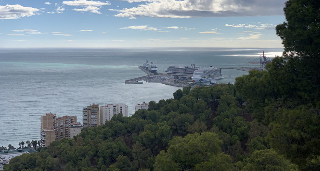 View of Malaga harbour