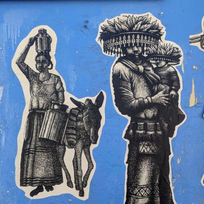  Indigenous street art, Oaxaca, Mexico, 2024